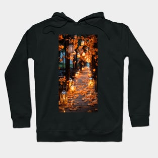 street full of magical lamps Hoodie